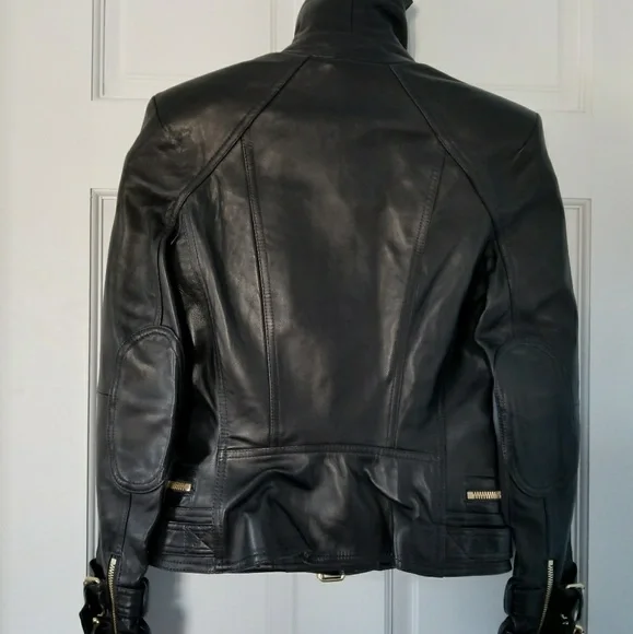 NWT Balmain H&M Leather Biker Moto Jacket 4 US
